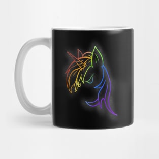 Pride Unicorn Outline Mug